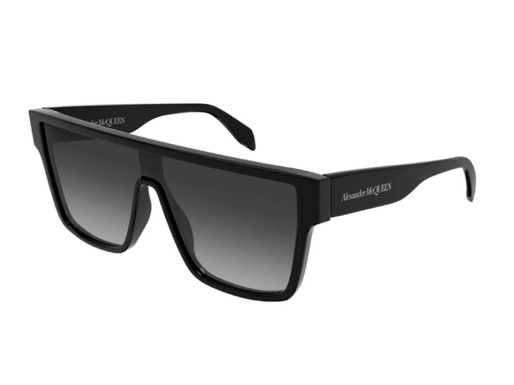 8056376393217 - Alexander McQueen Herren AM0354S 001 Gläser SONNENBRILLEN Acetat Schwarz Grau Quadratisch  Schattiert