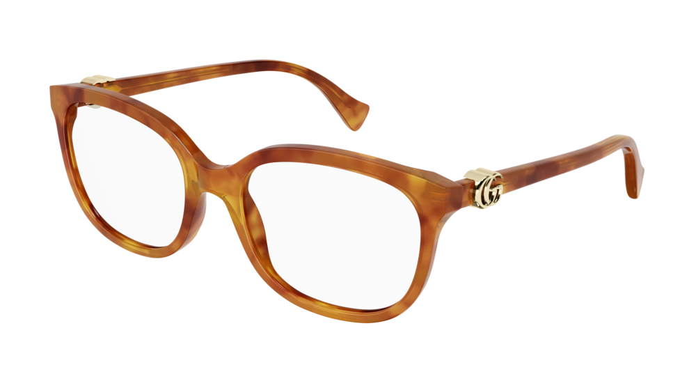 8056376399325 - Damen GG1075O 005 Rahmen von BRILLEN Acetat Havanna klar  Quadratisch