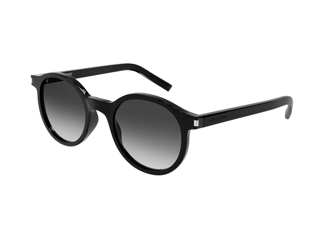 8056376401424 - Unisex SL 521 001 Gläser SONNENBRILLEN Acetat Schwarz Grau Rund Normal Schattiert