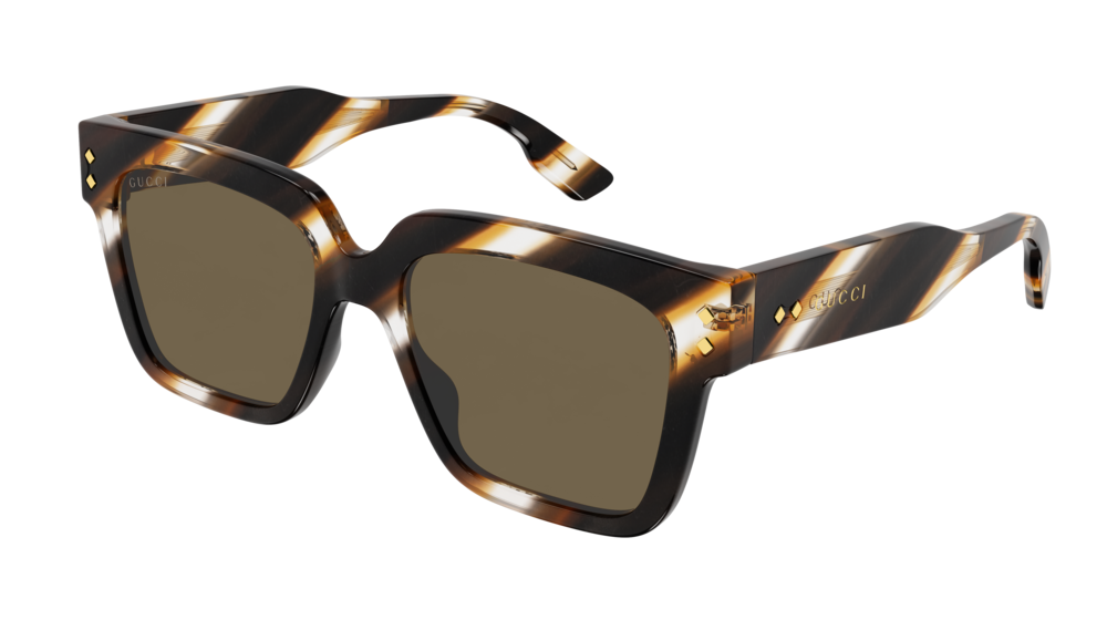 8056376402100 - Herren GG1084S 003 Gläser SONNENBRILLEN Acetat Havanna Braun Quadratisch