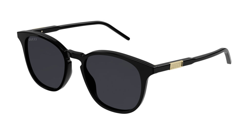 8056376402407 - Herren GG1157S 001 Gläser SONNENBRILLEN Acetat Schwarz Grau Rund Normal