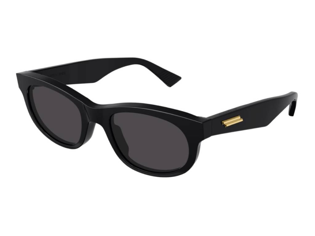 8056376406887 - Unisex Bv1145s 001 Gläser SONNENBRILLEN Acetat Schwarz Grau Rund