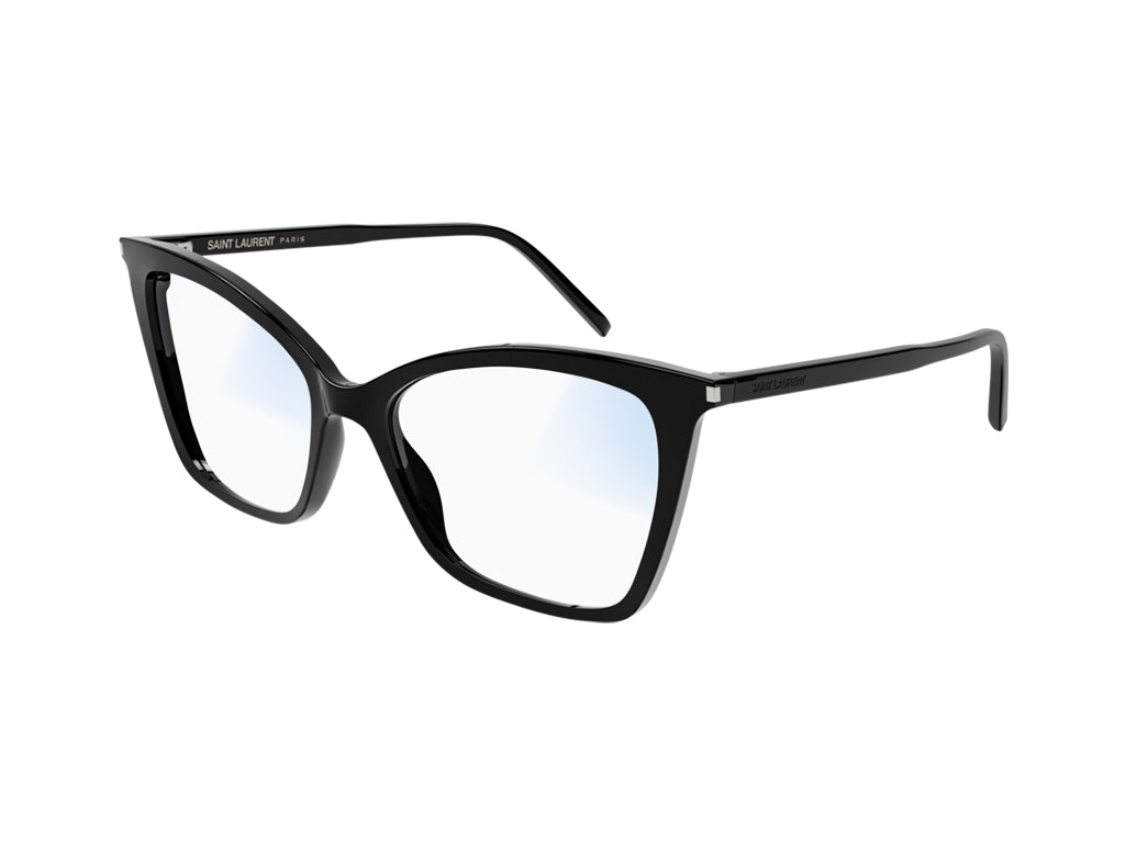 8056376407921 - Frau SL 386 SUN 001 Blaue Anti -Light -Brille Acetat Schwarz Transparent Katzenauge Photochromatisch