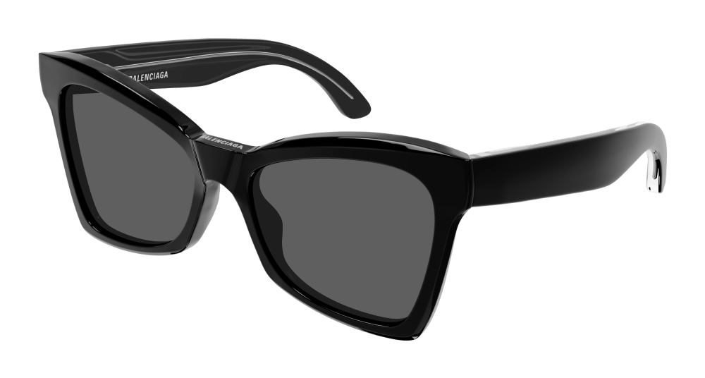 8056376414400 - Damen BB0231S 001 Gläser SONNENBRILLEN Acetat Schwarz Grau Schmetterling Normal