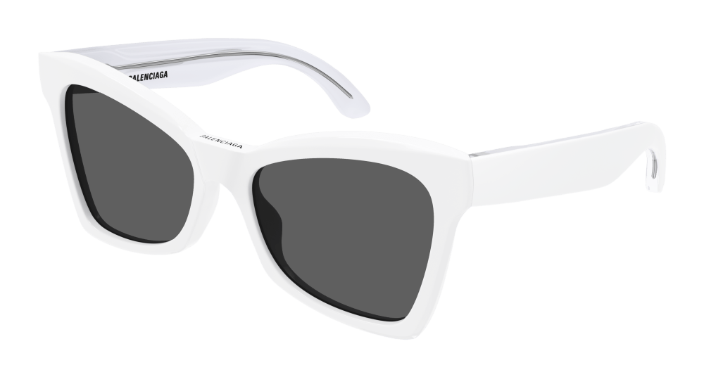 8056376414486 - Damen BB0231S 005 Gläser SONNENBRILLEN Acetat Weiß Grau Schmetterling Normal