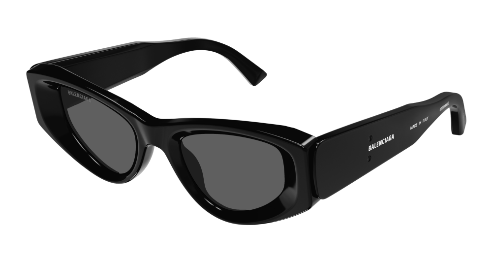 8056376419740 - Damen BB0243S 001 Gläser SONNENBRILLEN Acetat Schwarz Grau Cat Eye Normal