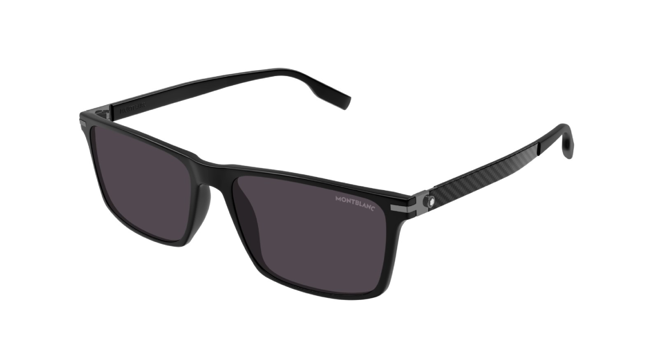 8056376421941 - Herren MB0249S 001 Gläser SONNENBRILLEN Acetat Schwarz Grau Quadratisch