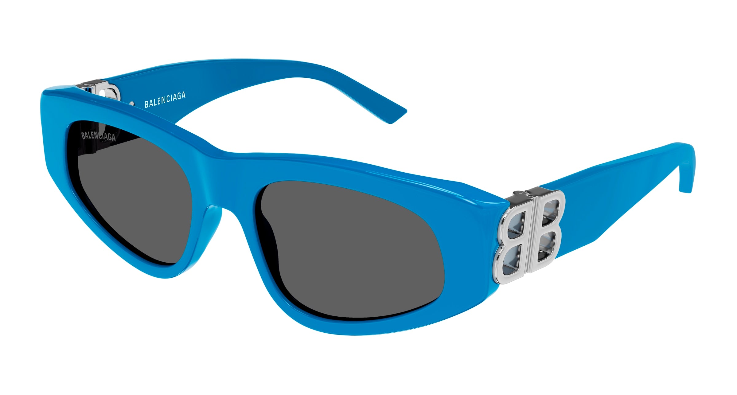 8056376423273 - Damen BB0095S 011 Gläser SONNENBRILLEN Acetat Hellblau Silber Rund Normal