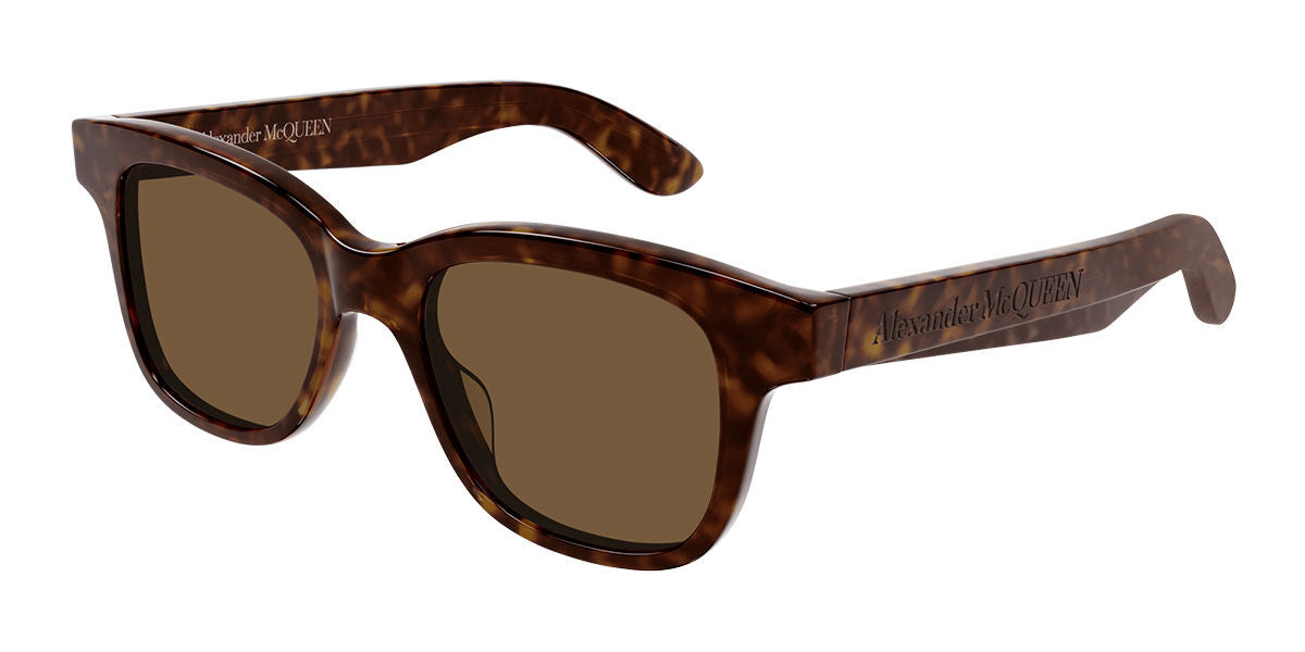 8056376423754 - Alexander McQueen Herren AM0382S 006 Gläser SONNENBRILLEN Acetat Havanna Braun Geometrisch