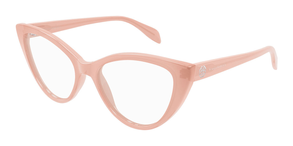 8056376425819 - Alexander McQueen Frau AM0287O 005 Rahmen von BRILLEN Acetat Rose  Katzenauge