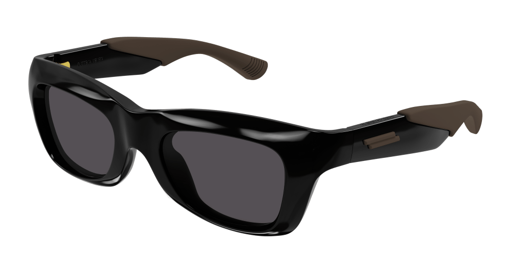 8056376428339 - Herren BV1183S 001 Gläser SONNENBRILLEN Acetat Schwarz Grau Quadratisch Normal