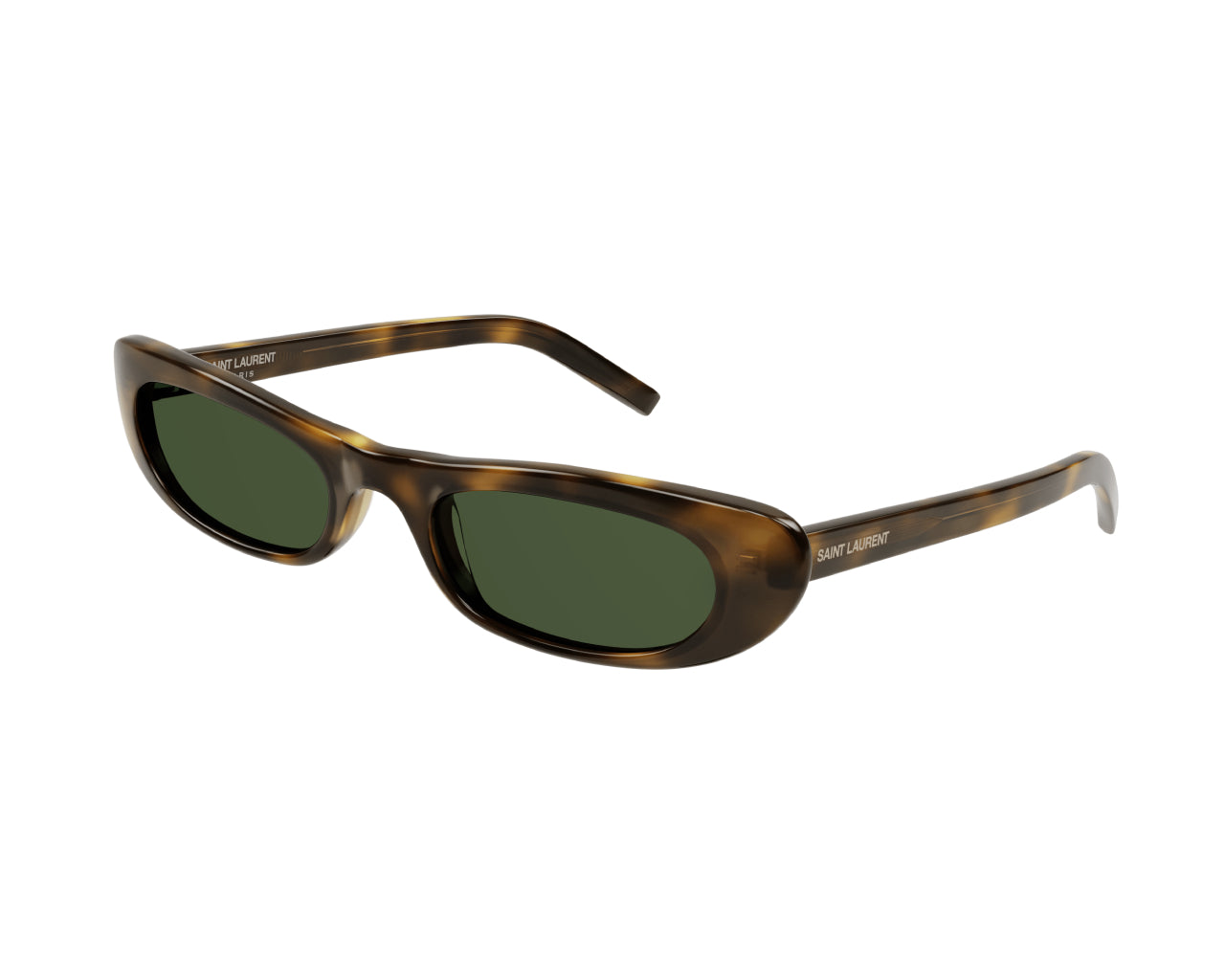 8056376431155 - Damen SL 557 SHADE col 002 Gläser SONNENBRILLEN Acetat Havanna Grün Rund Normal