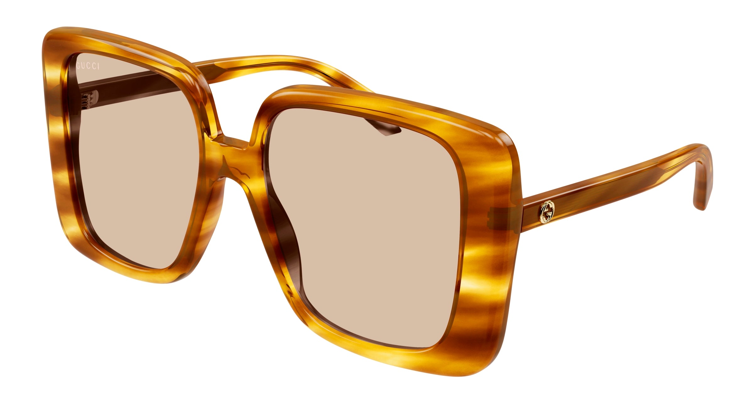 8056376434460 - Damen GG1314S 003 Gläser SONNENBRILLEN Acetat Havanna Braun Quadratisch Normal