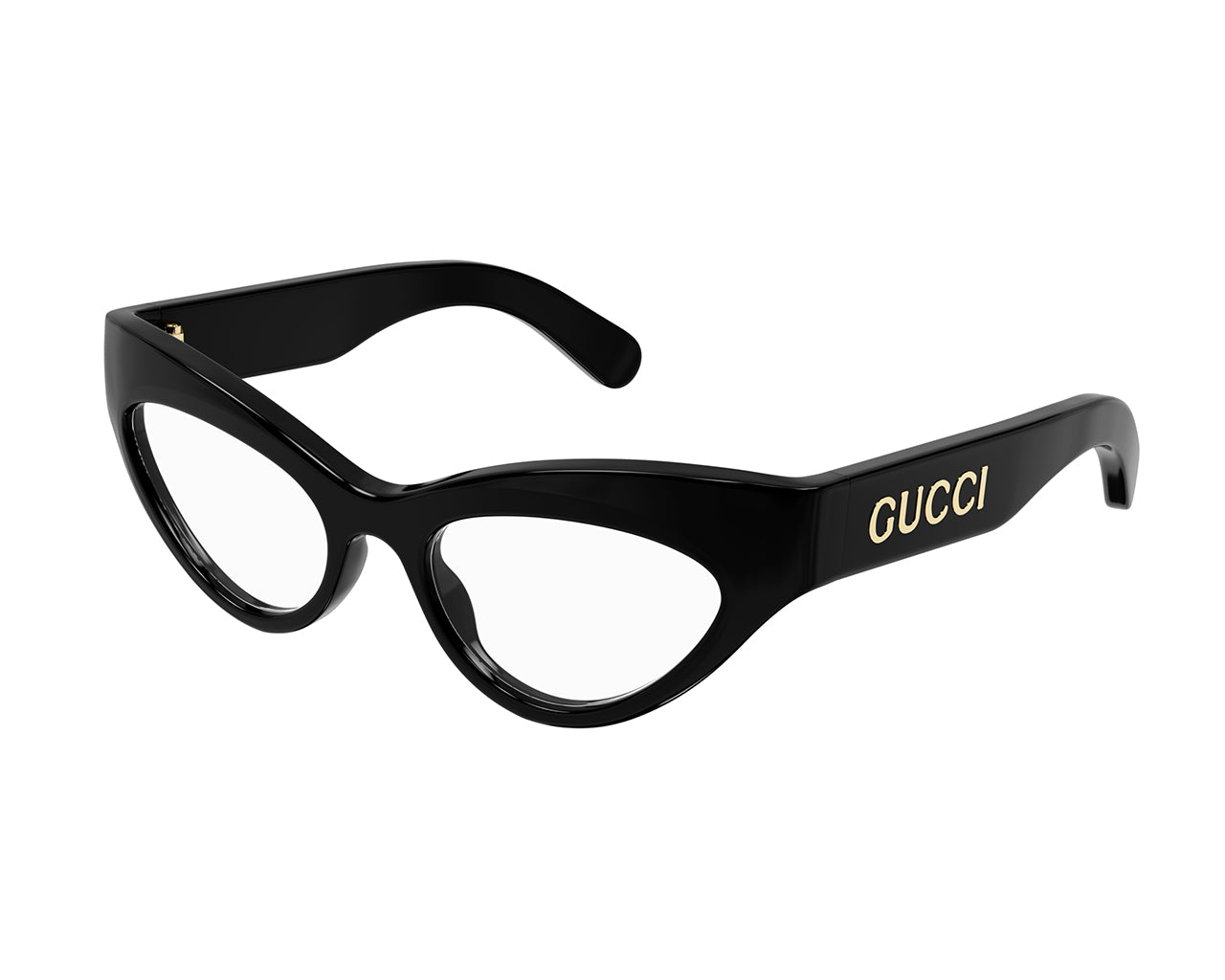 8056376434903 - Frau GG1295O 001 Rahmen von BRILLEN Acetat Schwarz  Katzenauge