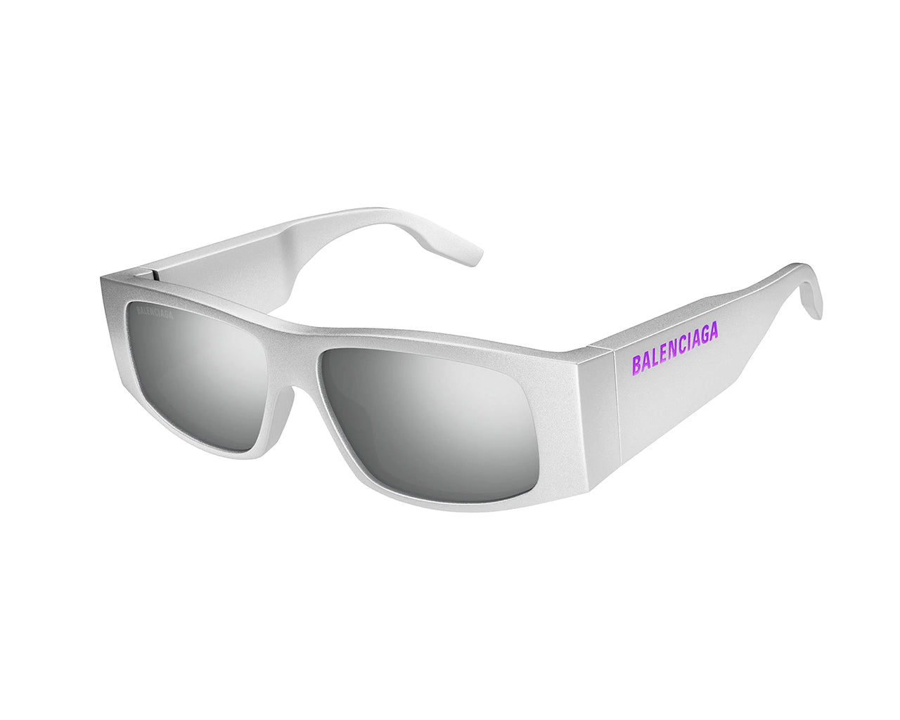 8056376438659 - Unisex BB0100S 002 - Led Frame Gläser SONNENBRILLEN Acetat Silber Silber Quadratisch Gespiegelt