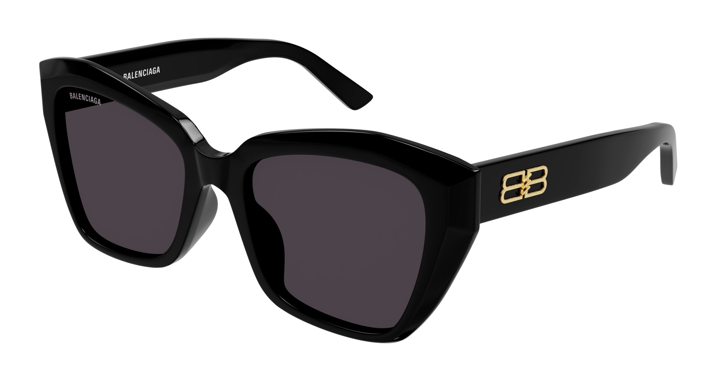 8056376439786 - Damen BB0273SA 001 Gläser SONNENBRILLEN Acetat Schwarz Grau Geometrisch