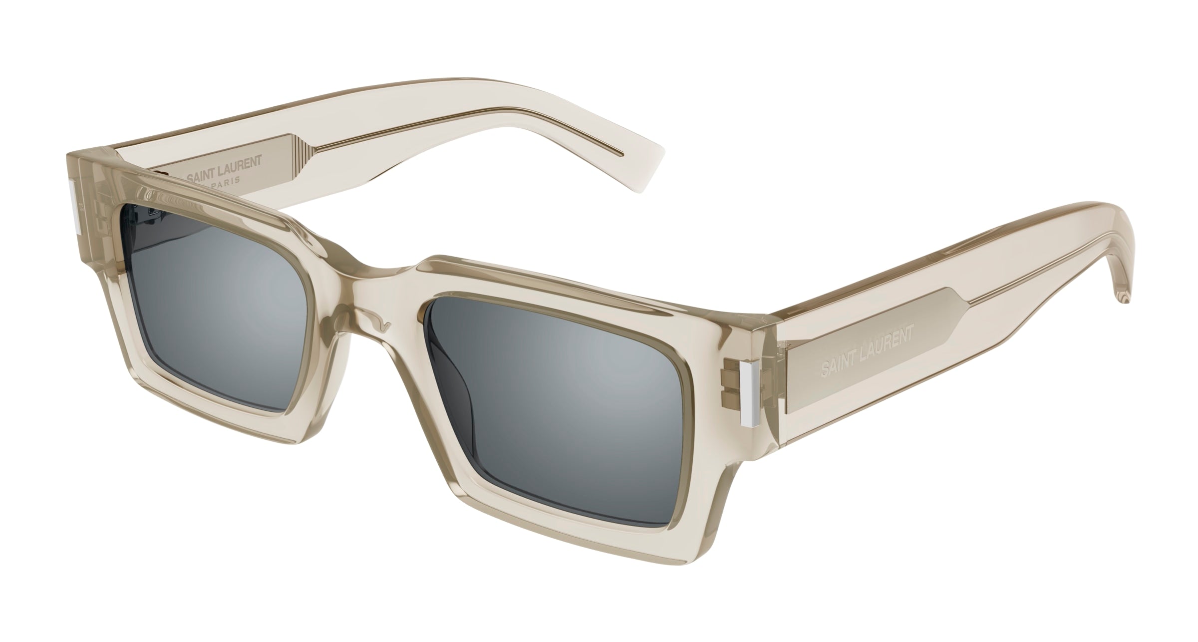 8056376442274 - Unisex SL 572 003 Gläser SONNENBRILLEN Acetat Beige Silber Quadratisch  Spiegel