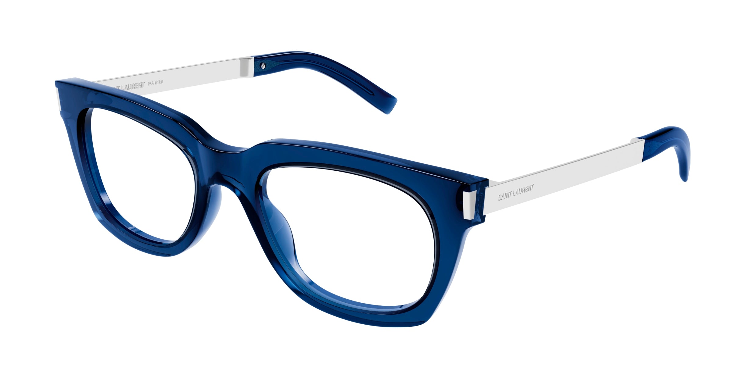 8056376442779 - Unisex SL 583 003 Rahmen von BRILLEN Acetat Blau Transparent Quadratisch Blendfrei