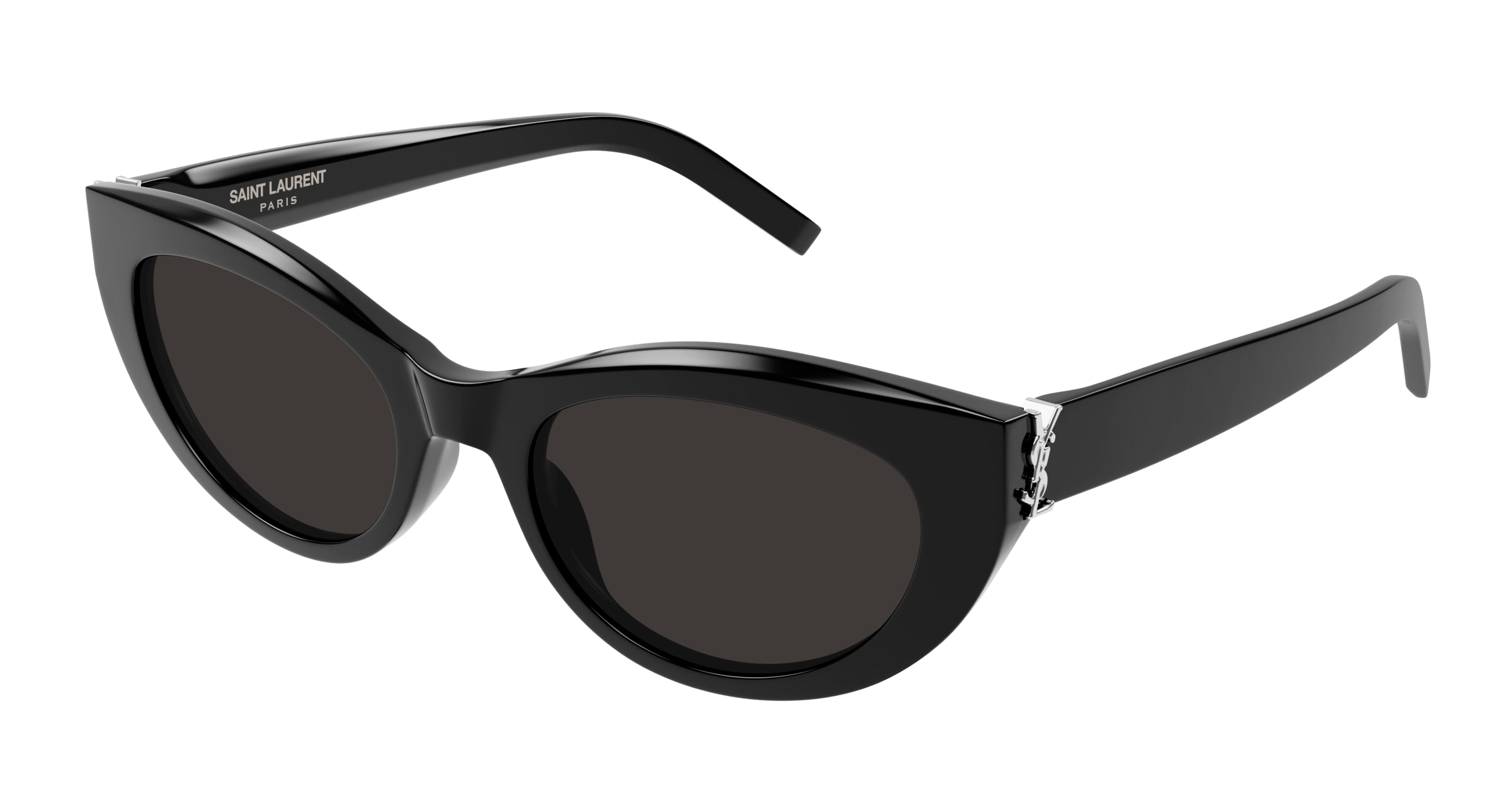 8056376443097 - Frau SL M115 001 Gläser SONNENBRILLEN Acetat Schwarz Schwarz Katzenauge