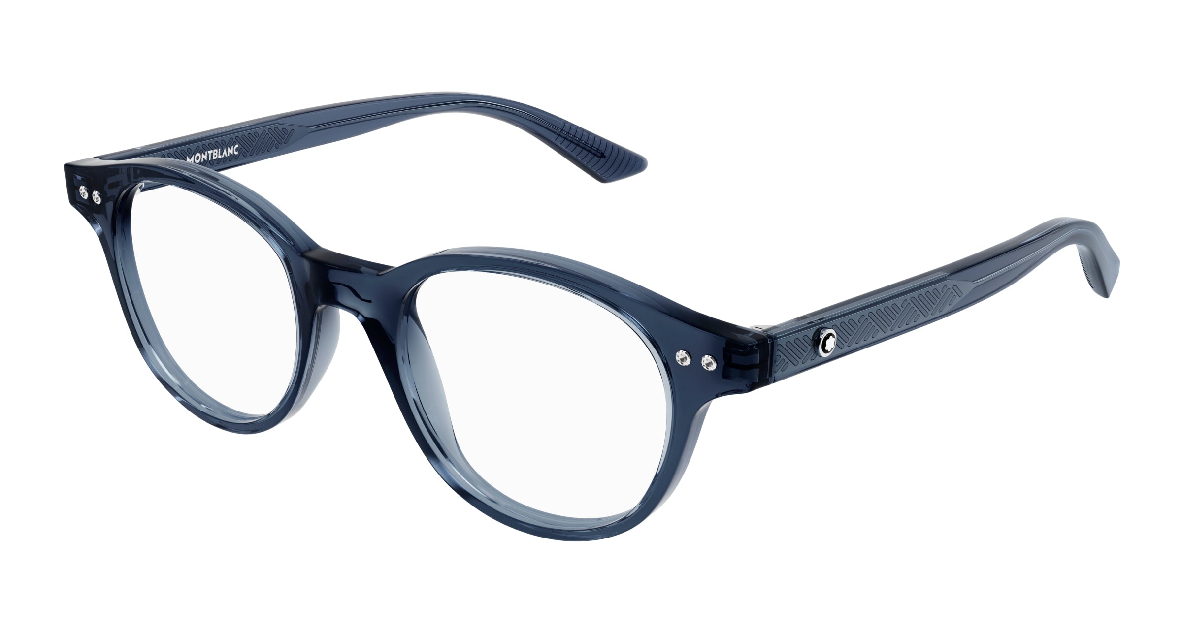 8056376448733 - Herren MB0255O 003 Rahmen von BRILLEN Acetat Blau  Pantos