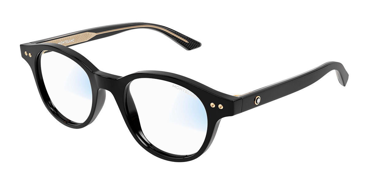 8056376448757 - Herren MB0255S 001 Gläser SONNENBRILLEN Acetat Schwarz  Pantos