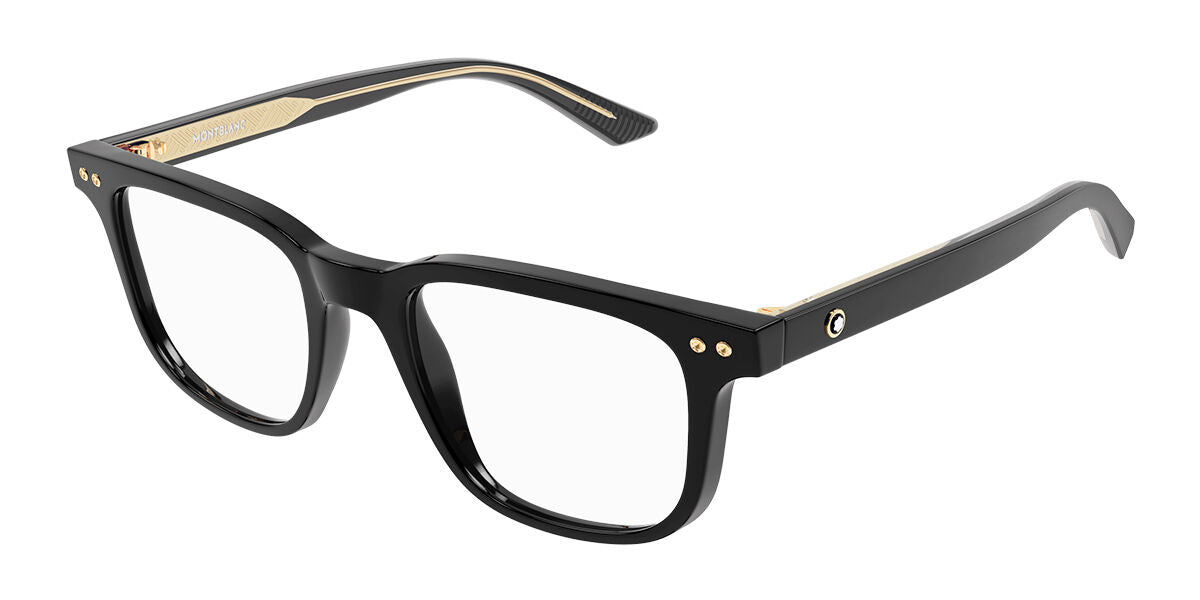 8056376448801 - Herren MB0256O 005 Rahmen von BRILLEN Acetat Schwarz  Geometrisch