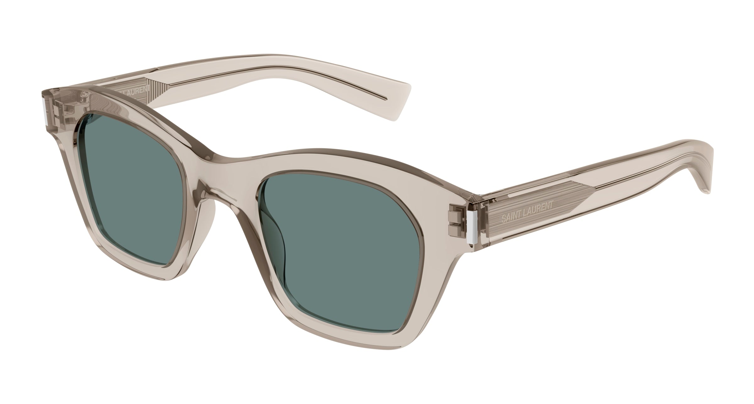 8056376451030 - Unisex SL 592 005 Gläser SONNENBRILLEN Acetat Beige Grün Geometrisch Normal