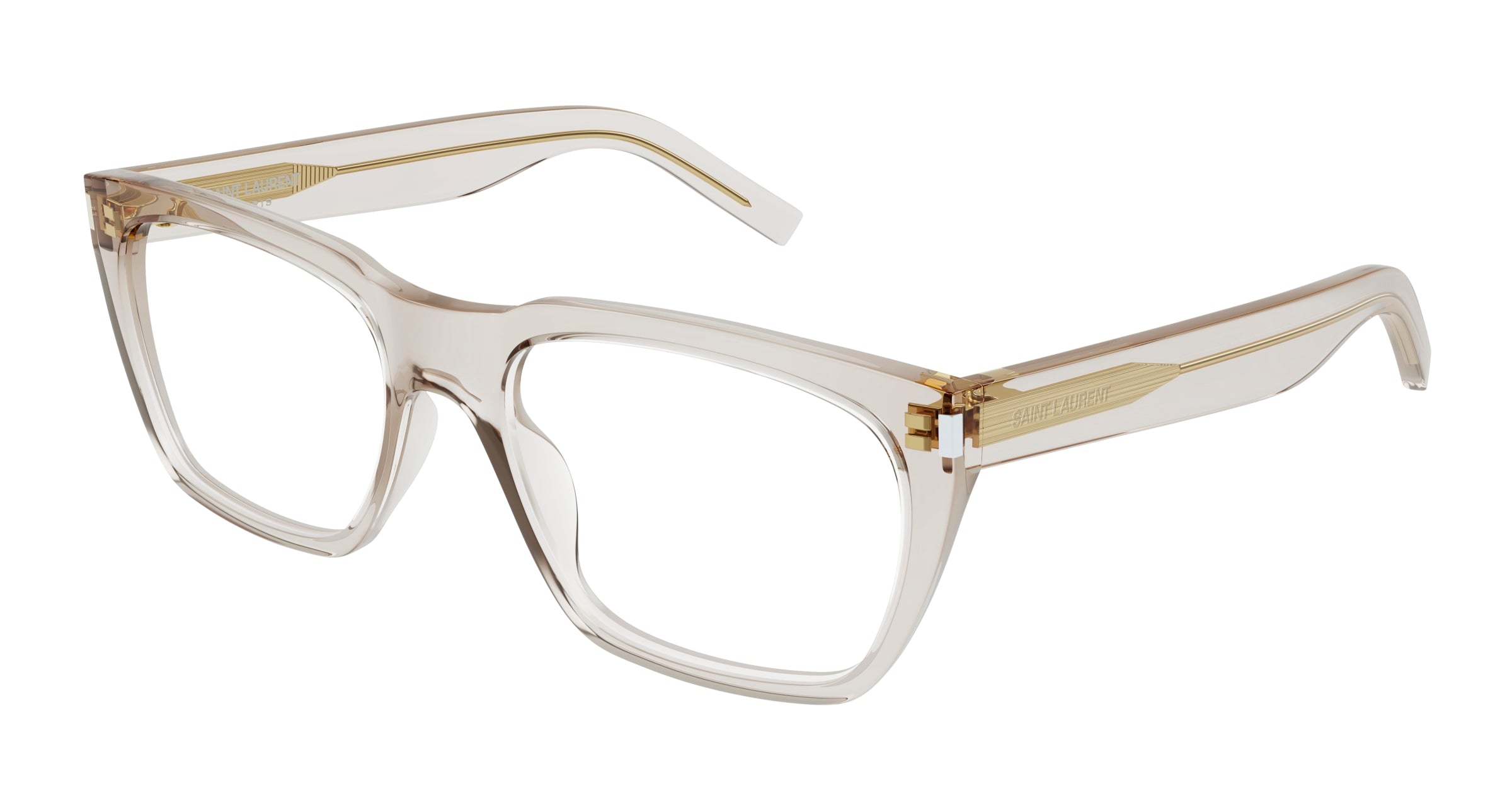 8056376451566 - Herren SL 598 OPT 004 Rahmen von BRILLEN Acetat Beige Transparent Quadratisch Blendfrei