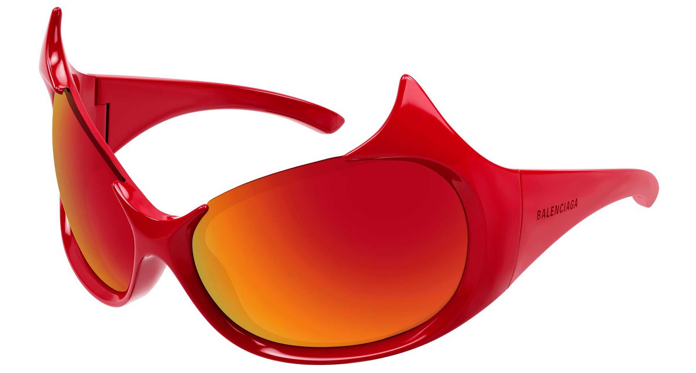 8056376458619 - Damen BB0284S 004 Gläser SONNENBRILLEN Bio-Injekt Rot Rot Maske Gespiegelt