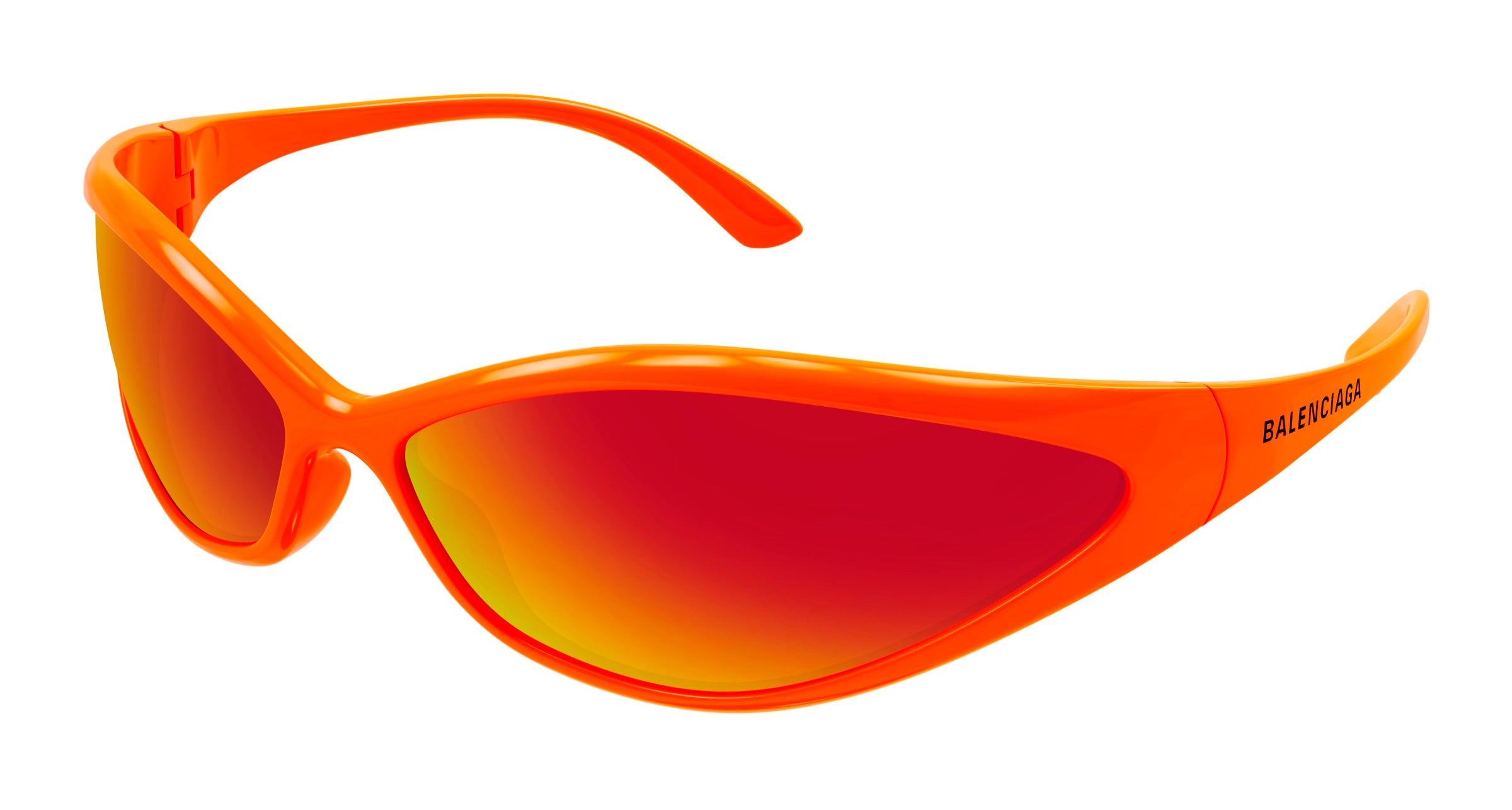 8056376458664 - Unisex BB0285S 005 Gläser SONNENBRILLEN Bio-Injekt Orange Rot Katzenauge Gespiegelt