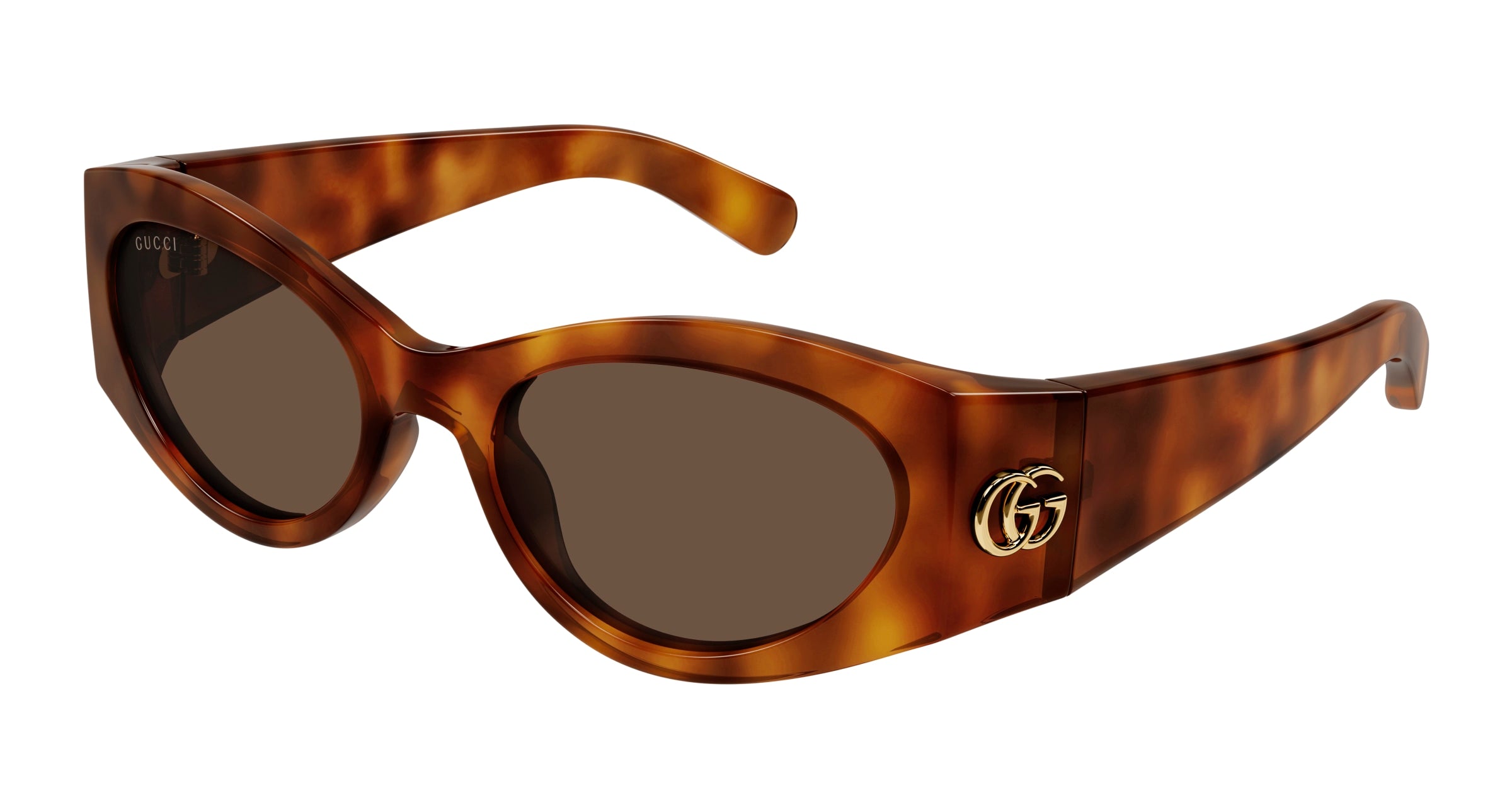 8056376458817 - Damen GG1401S 002 Gläser SONNENBRILLEN Acetat Havanna Braun Geometrisch Normal