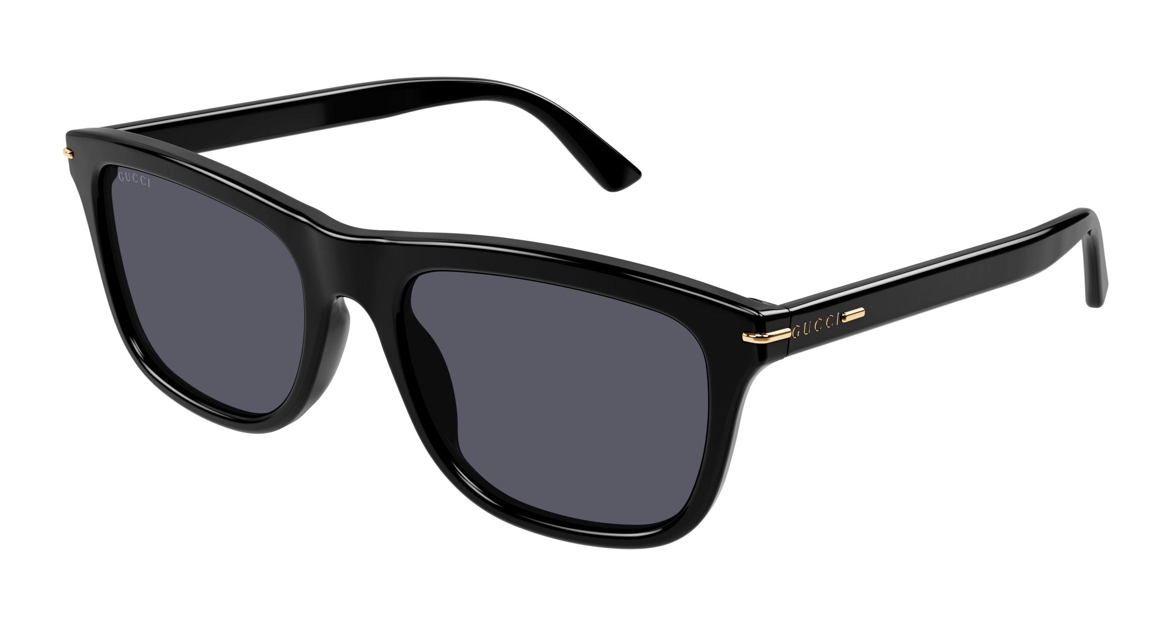 8056376459210 - Herren GG1444S 001 Gläser SONNENBRILLEN Acetat Schwarz Grau Quadratisch Normal