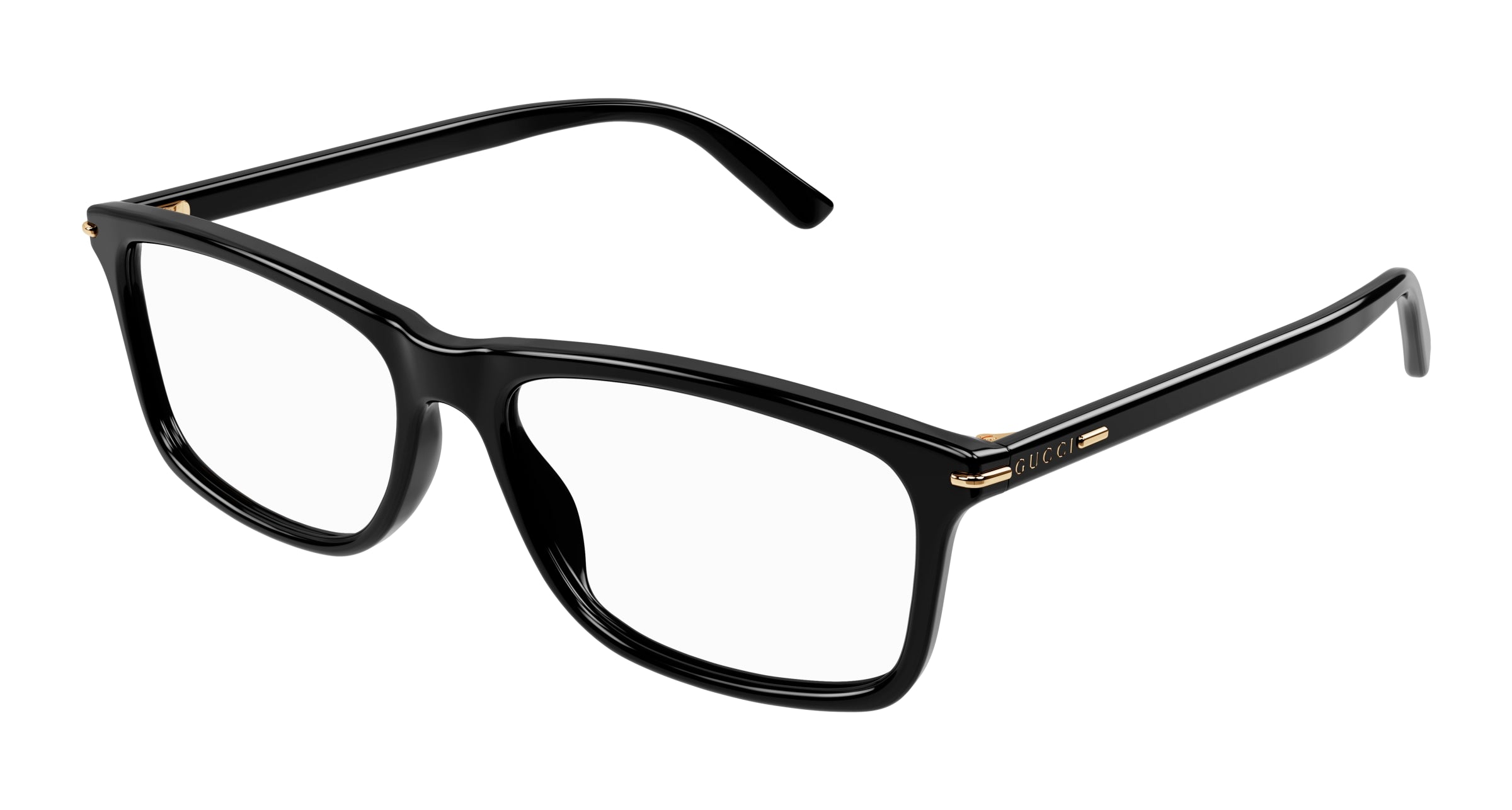 8056376459258 - Herren GG1447O 001 Rahmen von BRILLEN Acetat Schwarz Transparent Quadratisch