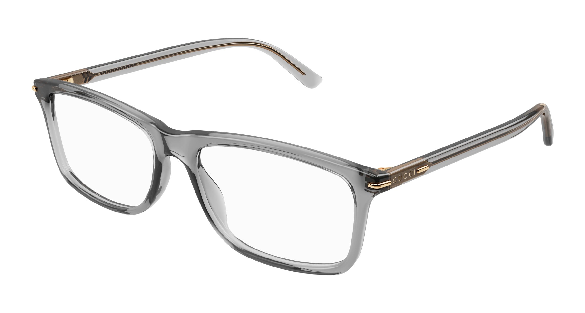 8056376459289 - Herren GG1447O 004 Rahmen von BRILLEN Acetat Grau Transparent Quadratisch