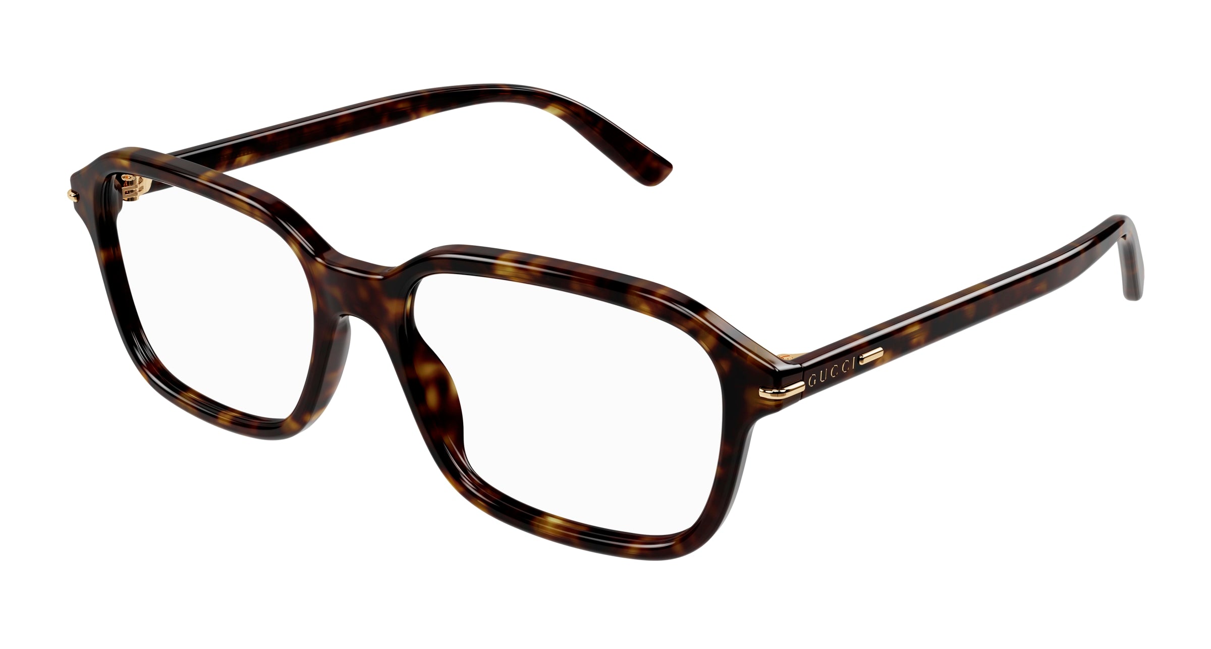 8056376459647 - Herren GG1446O 002 Rahmen von BRILLEN Acetat Havanna Transparent Quadratisch