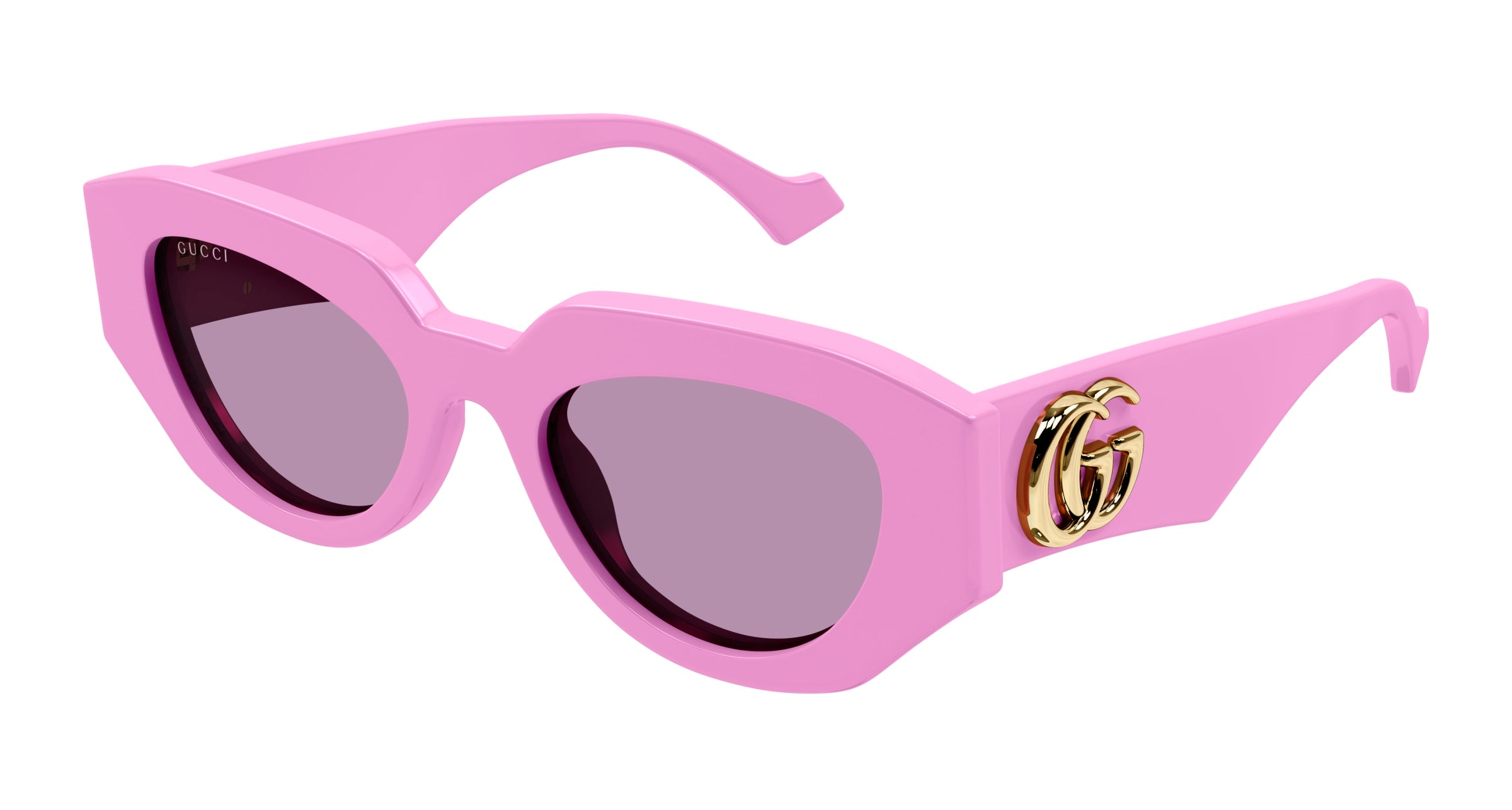 8056376460162 - Damen GG1421S 004 Gläser SONNENBRILLEN Acetat Rosa Rosa Geometrisch