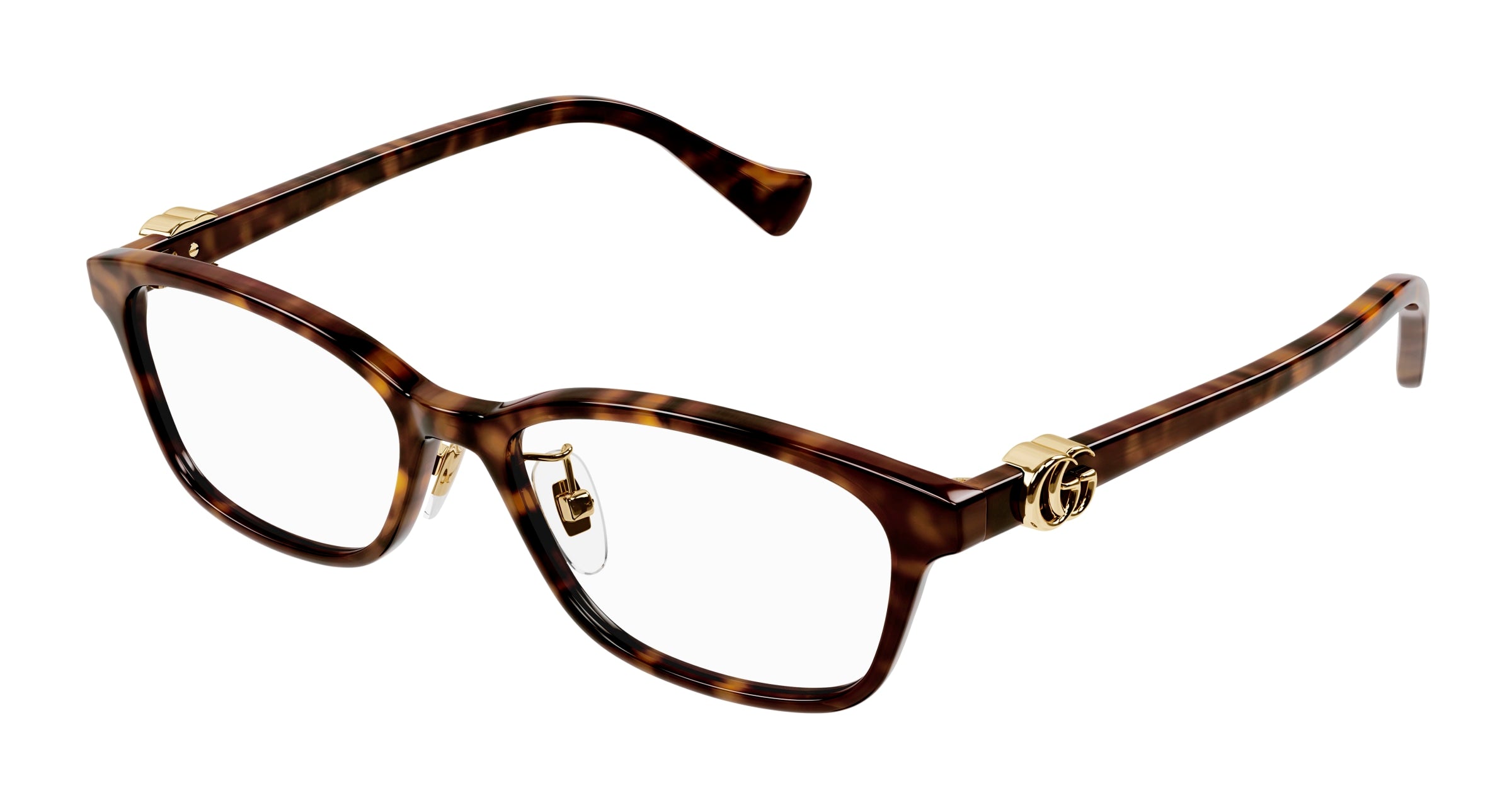 8056376460704 - Damen GG1473OJ 002 Rahmen von BRILLEN Acetat Havanna Transparent Quadratisch