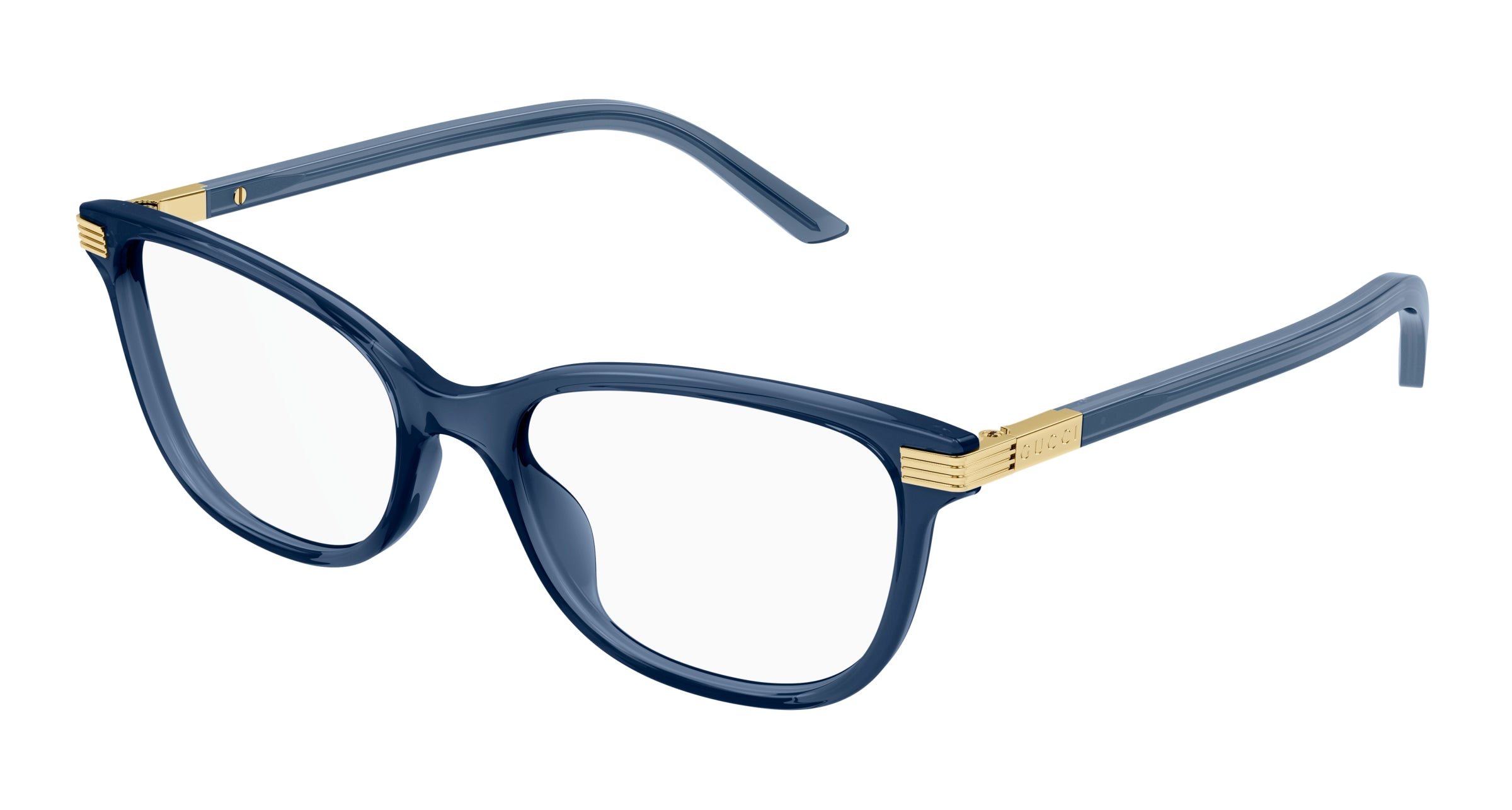 8056376461015 - Frau GG1451O 006 Rahmen von BRILLEN Acetat Blau Transparent Katzenauge