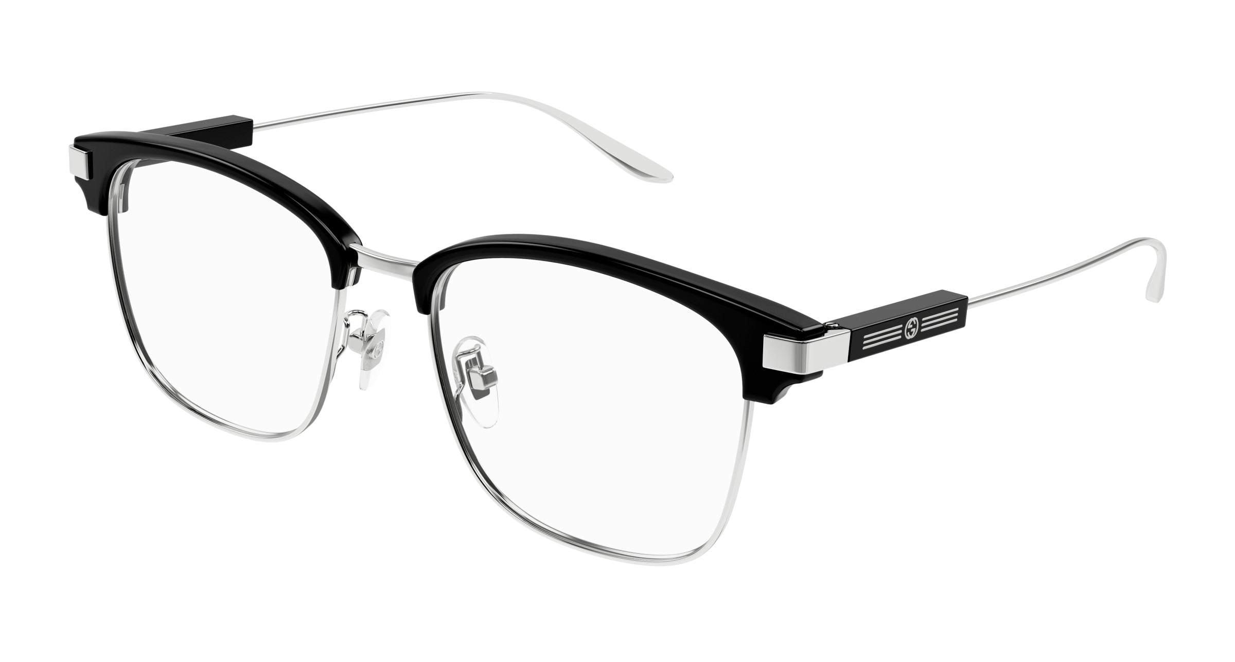 8056376461961 - Herren GG1439OK 001 Rahmen von BRILLEN Acetat Schwarz Transparent Quadratisch