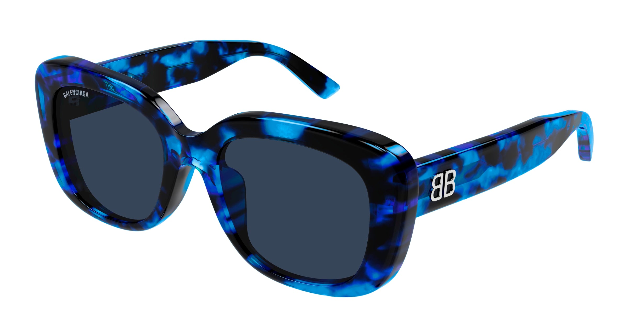 8056376463972 - Damen BB0295SK 004 Gläser SONNENBRILLEN Acetat Blau Blau Quadratisch