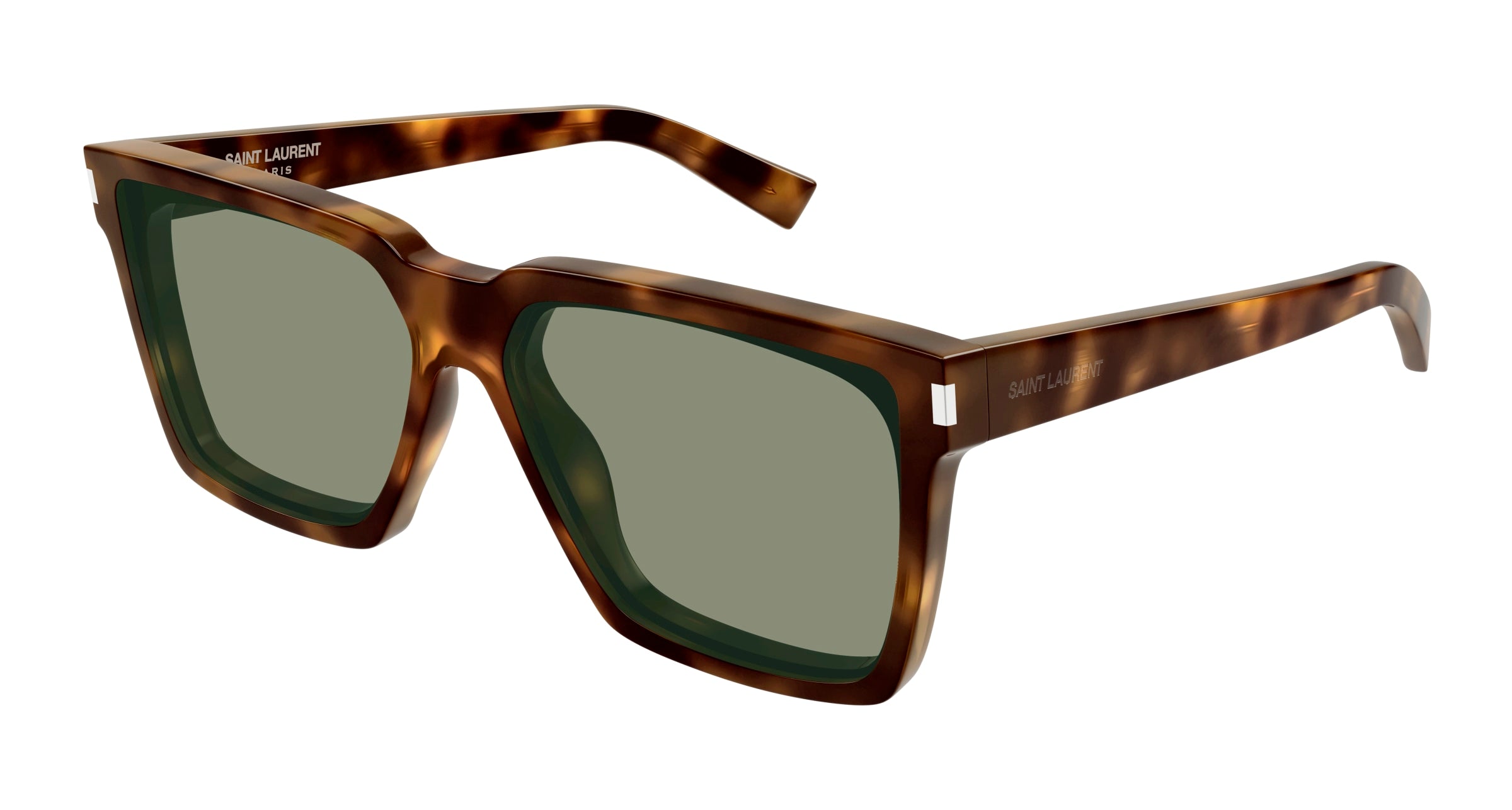 8056376465716 - Unisex SL 610 003 Gläser SONNENBRILLEN Acetat Havanna Grün Quadratisch Normal