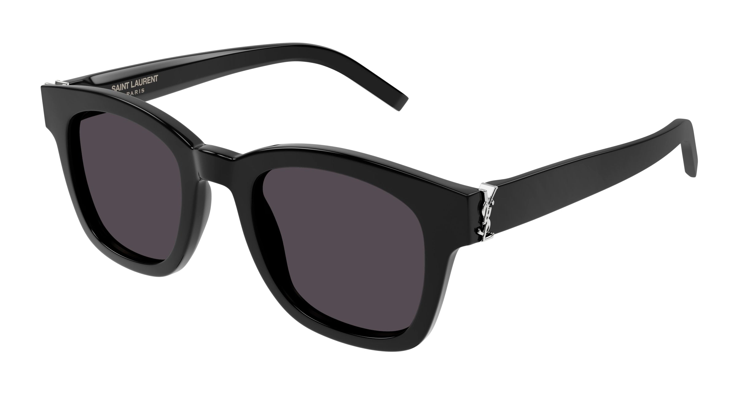 8056376467116 - Unisex SL M124 001 Gläser SONNENBRILLEN Acetat Schwarz Schwarz Quadratisch Normal