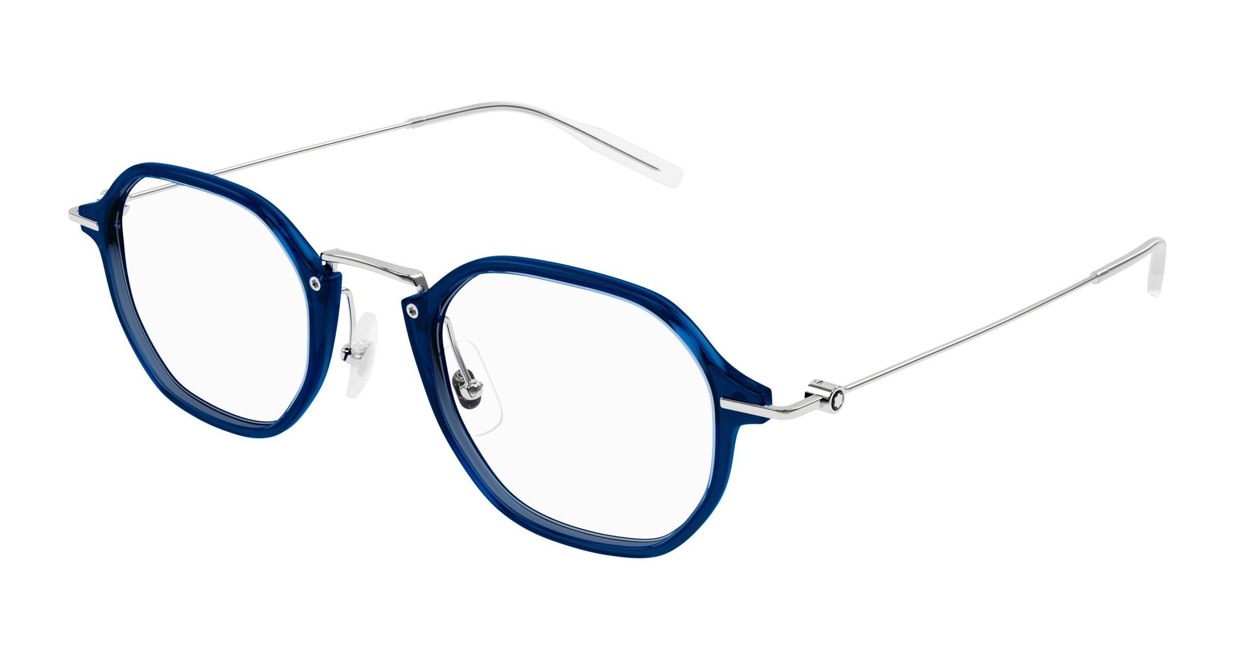8056376467895 - Herren MB0296O 004 Rahmen von BRILLEN Injiziert Blau  Geometrisch