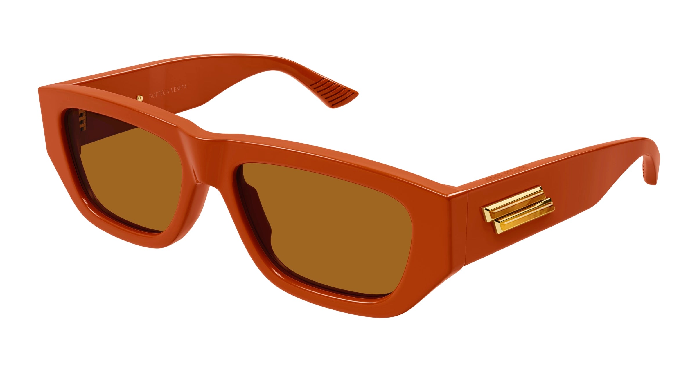 8056376468779 - Unisex BV1252S 004 Gläser SONNENBRILLEN Acetat Orange Braun Quadratisch Normal