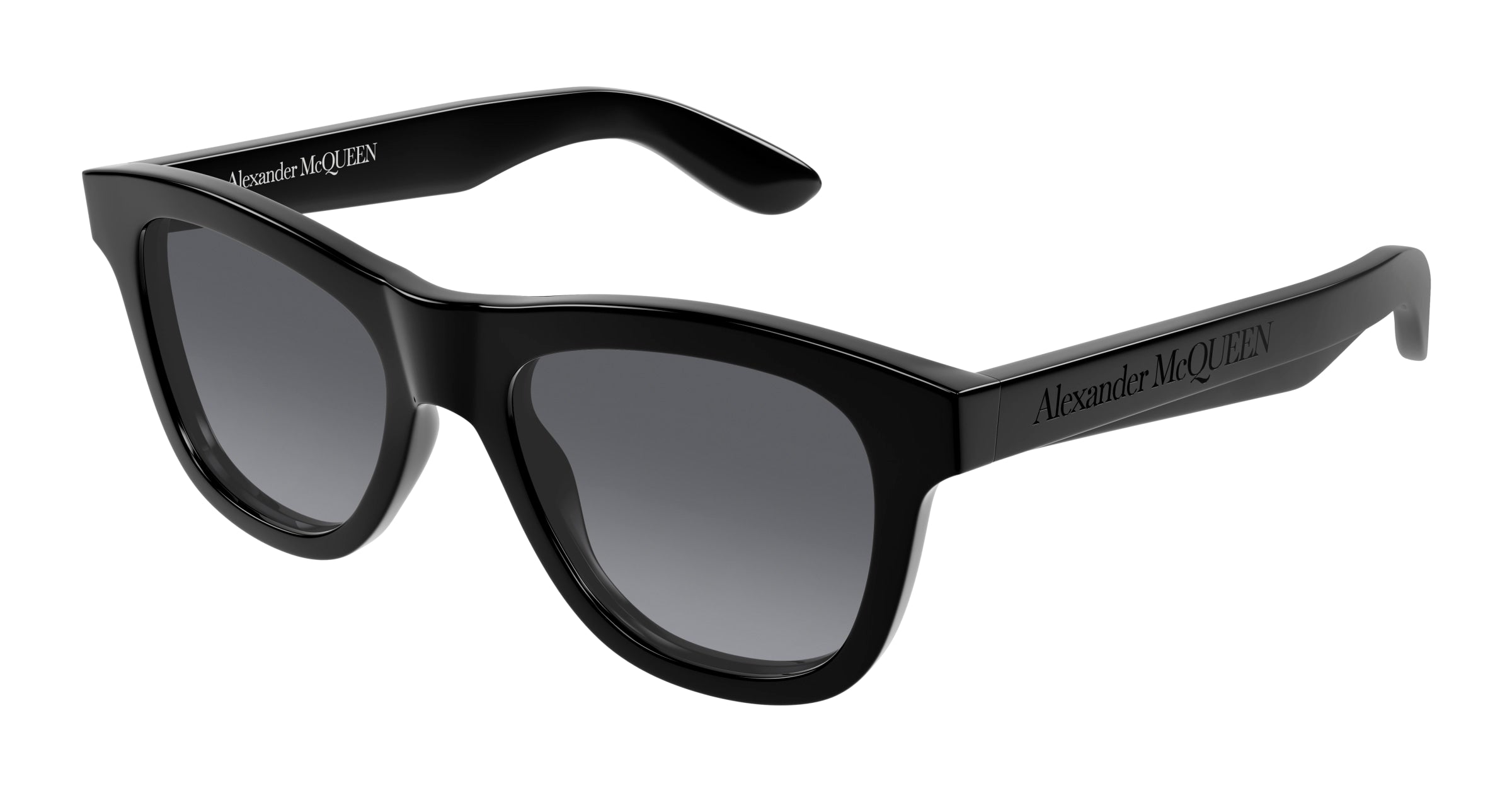 8056376469905 - Alexander McQueen Herren AM0421S 001 Gläser SONNENBRILLEN Acetat Schwarz Grau Quadratisch  Schattiert