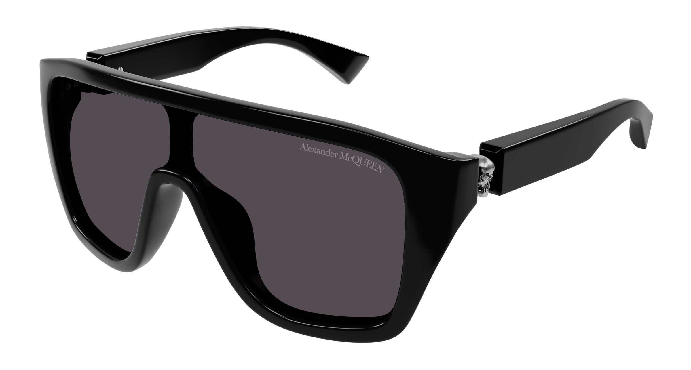 8056376470390 - Alexander McQueen Herren AM0430S 001 Gläser SONNENBRILLEN Acetat Schwarz Grau Maske