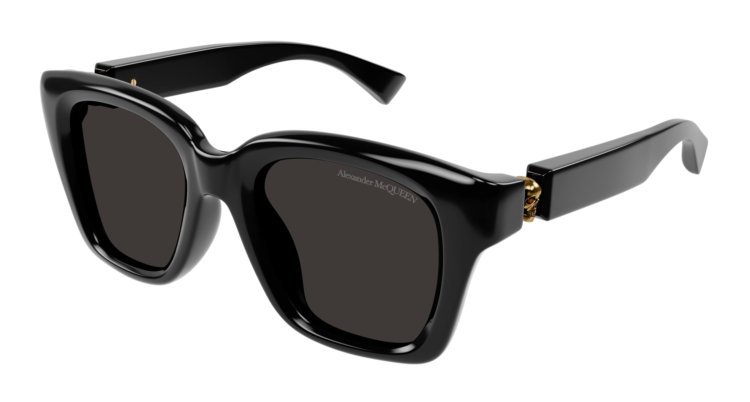 8056376470499 - Alexander McQueen Herren AM0432SA 001 Gläser SONNENBRILLEN Acetat Schwarz Grau Quadratisch