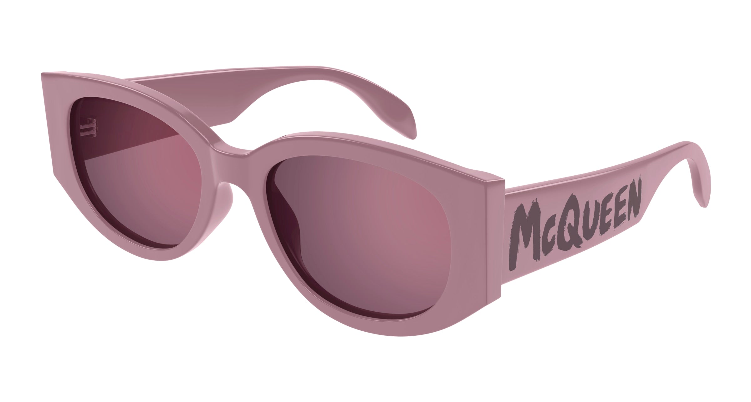 8056376471373 - Alexander McQueen Frau AM0330S 007 Gläser SONNENBRILLEN Bio-Injekt Rose Viola Kreisel Gespiegelt Blitz