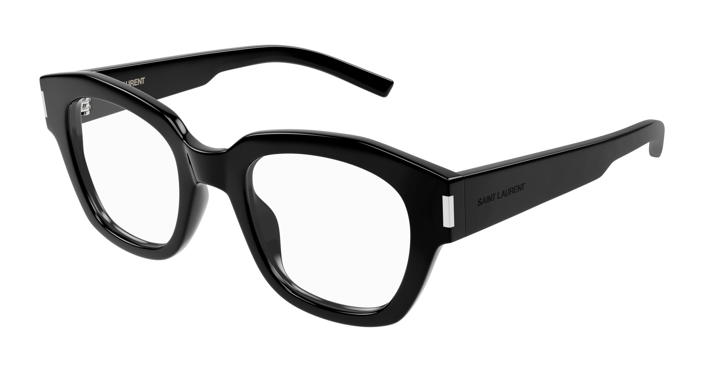 8056376474176 - Frau SL 640 001 Rahmen von BRILLEN Acetat Schwarz Transparent Geometrisch Anti -Reflex