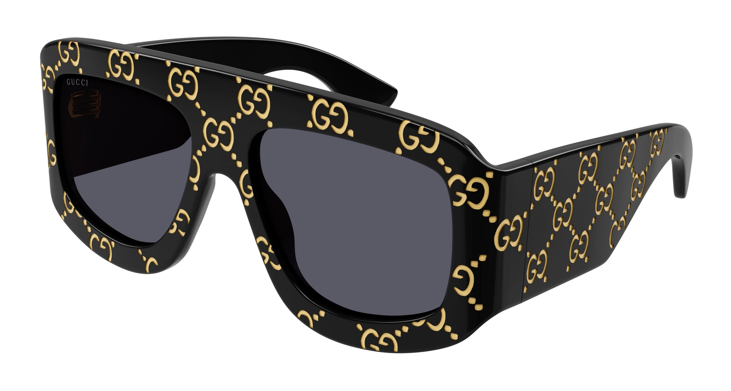 8056376475708 - Herren GG0983S 004 Gläser SONNENBRILLEN Acetat Schwarz Grau Quadratisch Normal